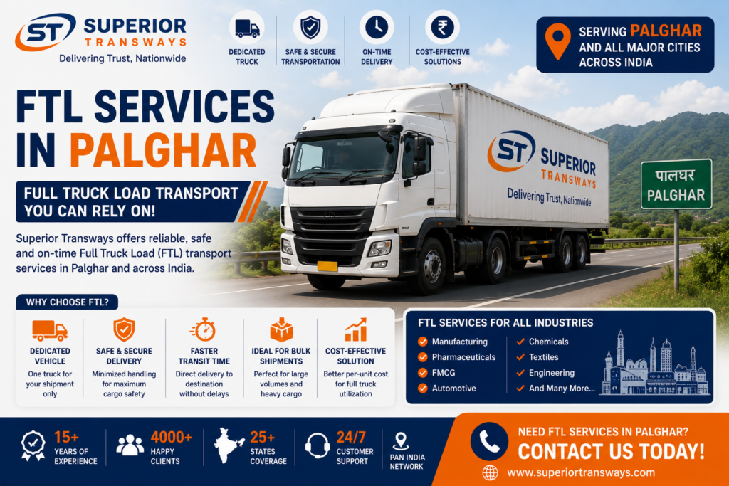 FTL Services in Palghar | Full Truck Load Transport
