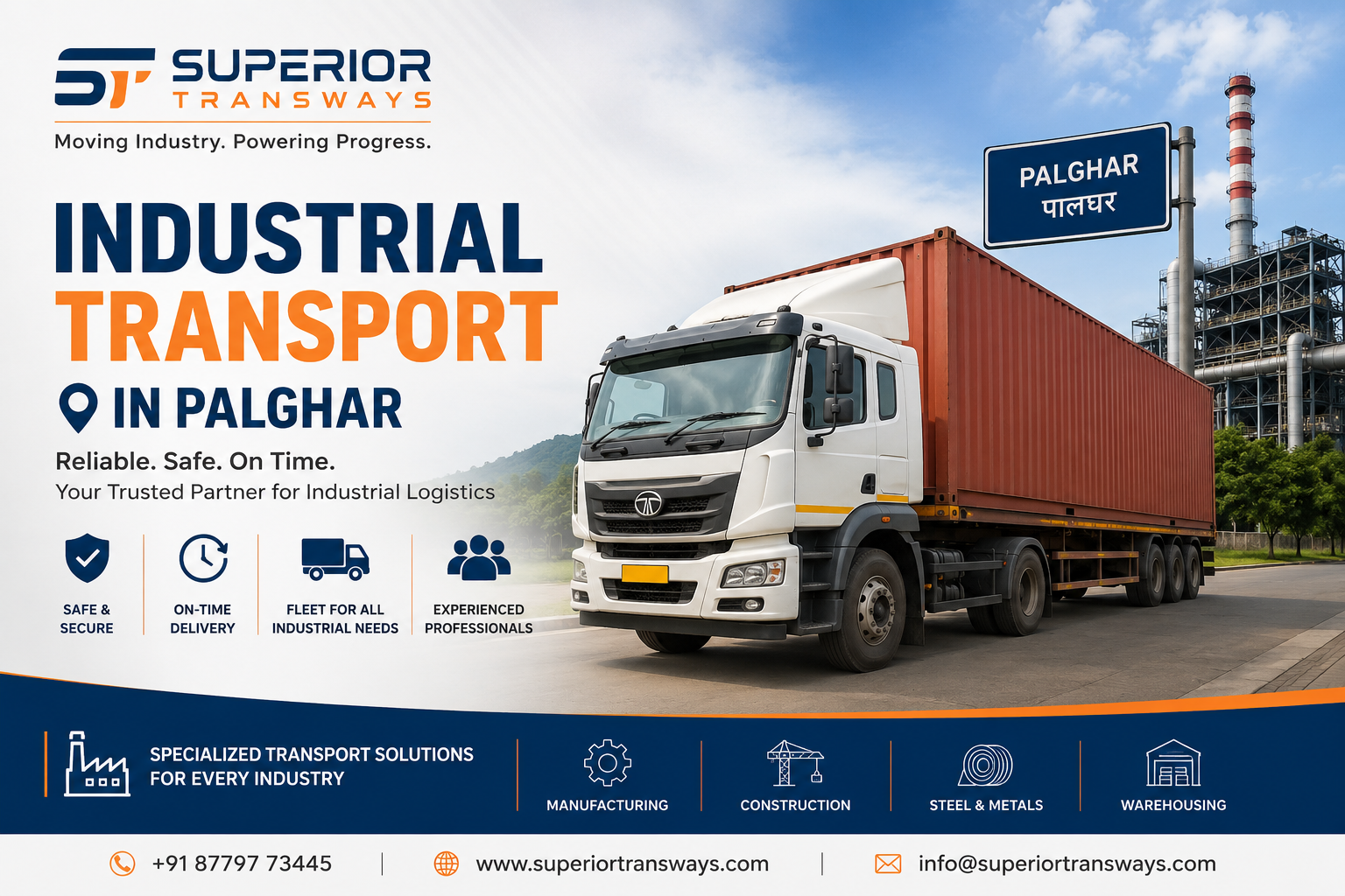 Industrial Transport in Palghar | Superior Transways