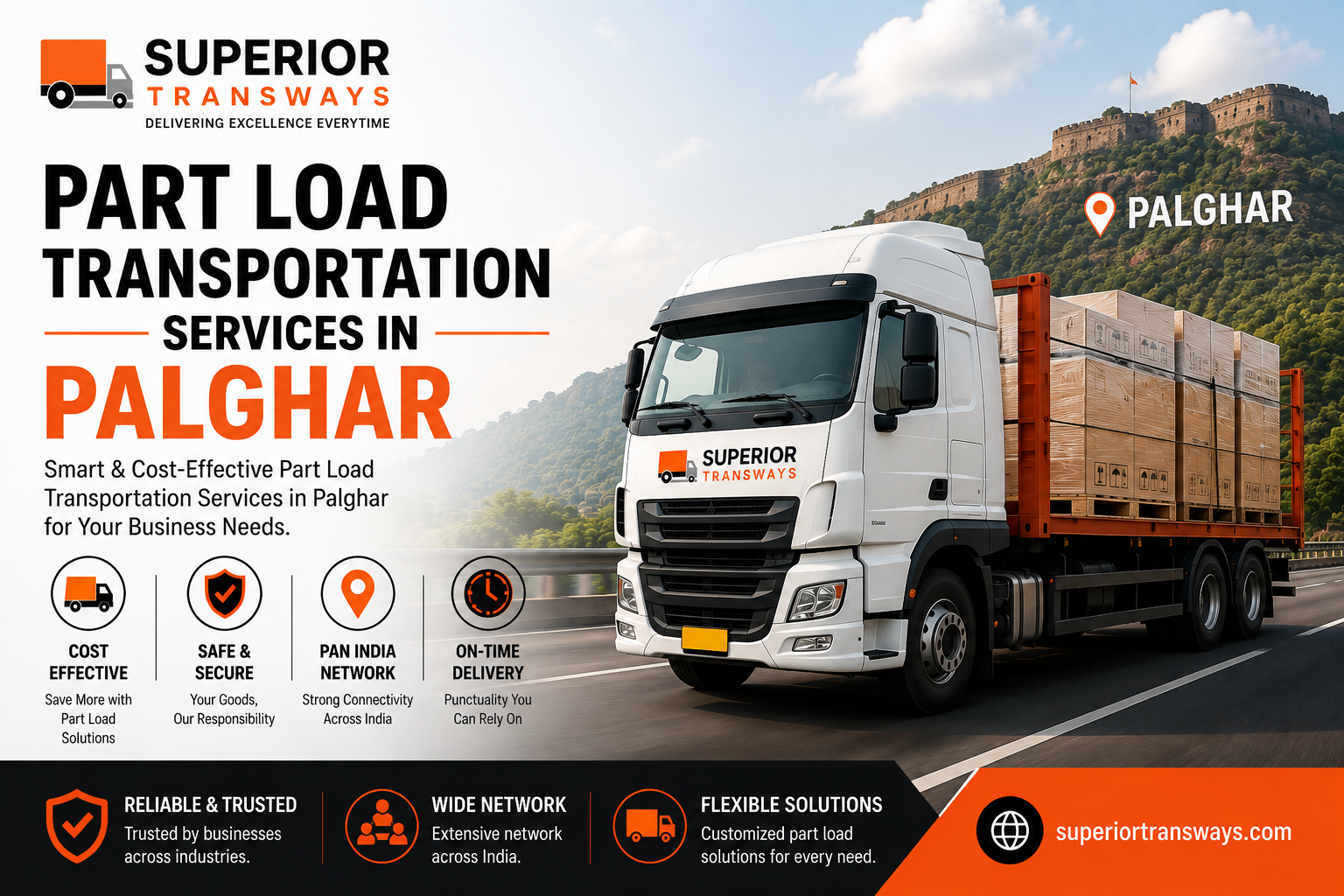 Part Load Transportation Services in Palghar