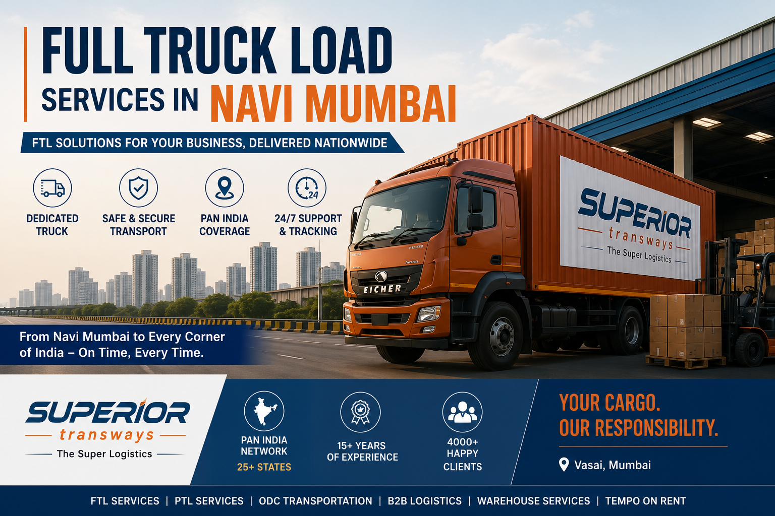 Full Truck Load Services in Navi Mumbai | FTL