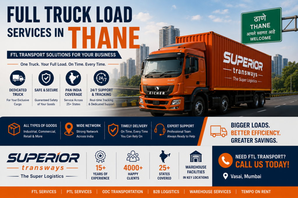 Full Truck Load Services in Thane | FTL Transport