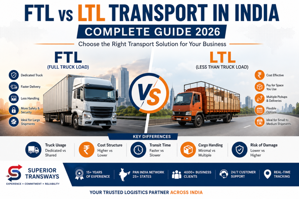 FTL vs LTL Transport in India: Complete Guide 2026