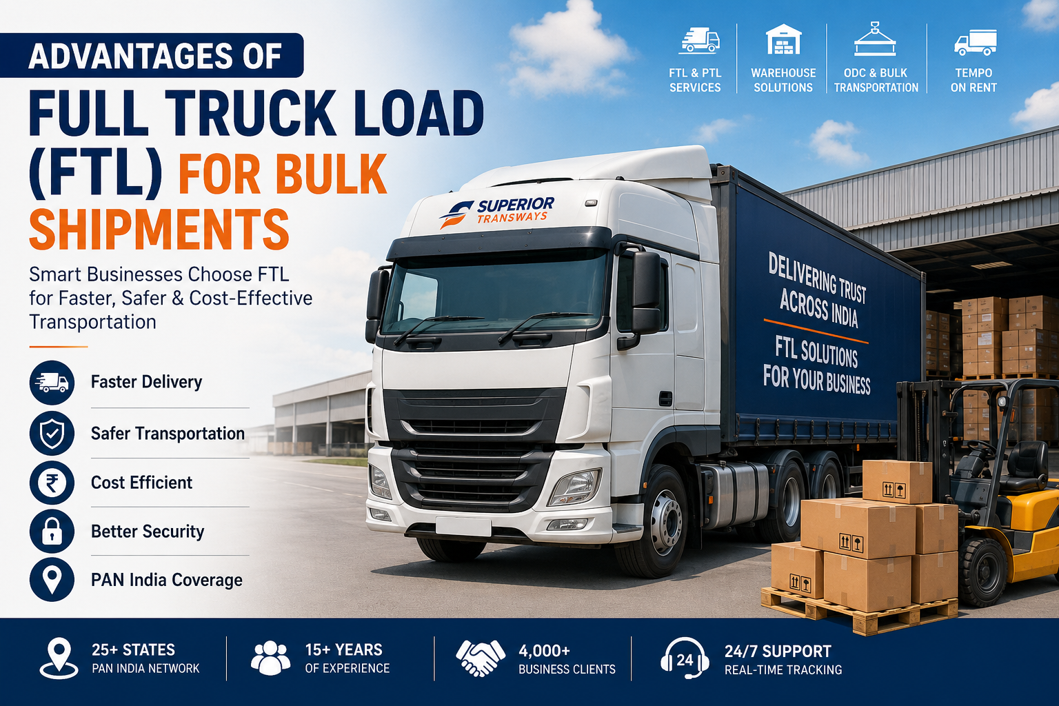 Advantages of Full Truck Load (FTL) for Bulk Shipments