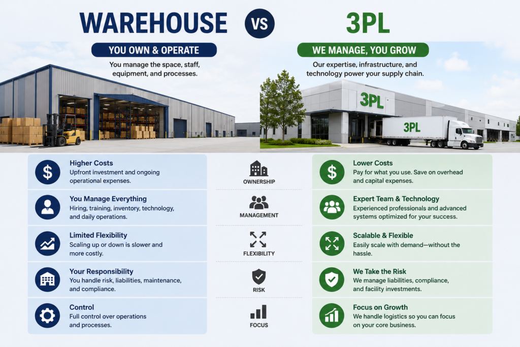 Warehouse vs 3PL: Which Is Right for Your Business?