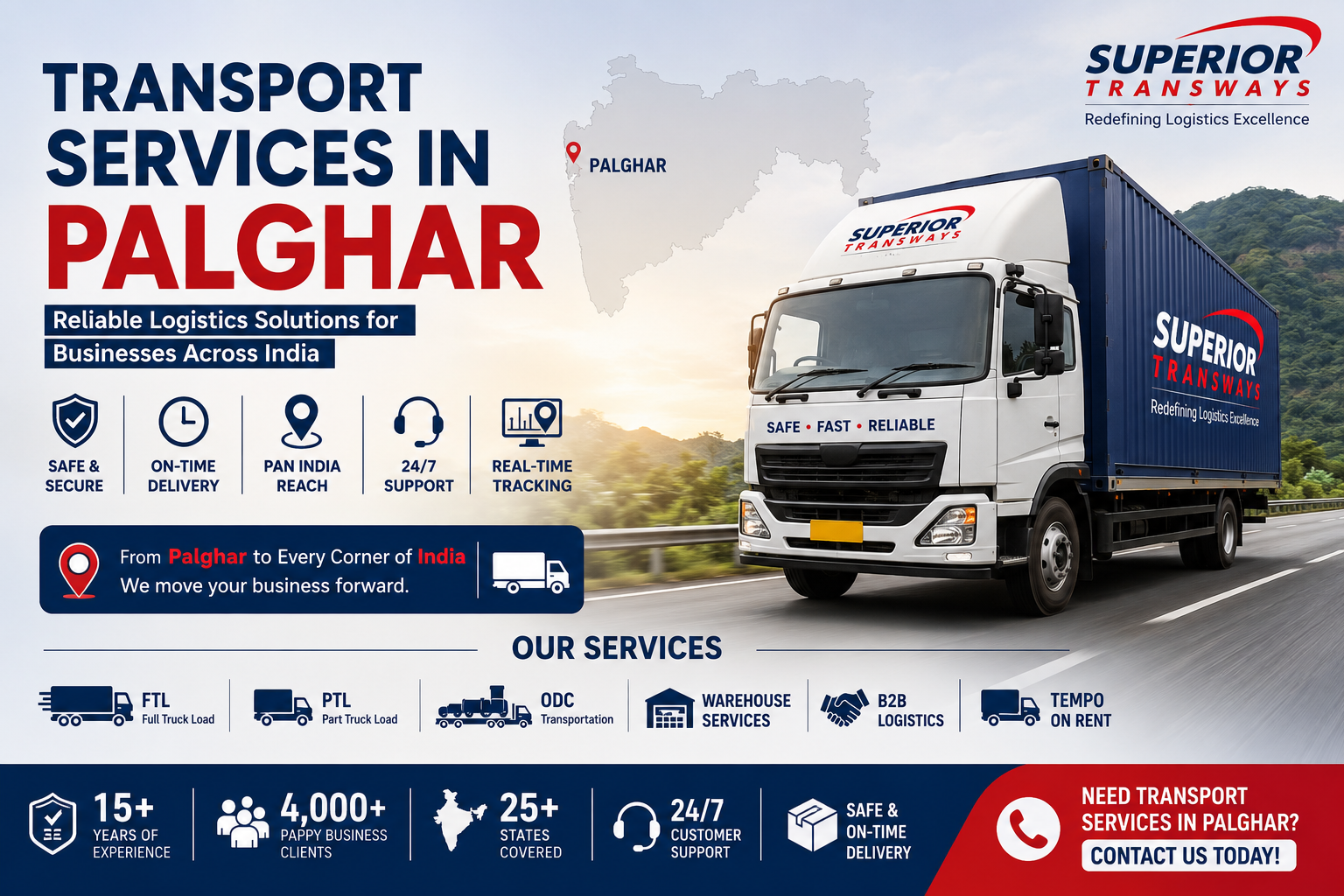 Transport Services in Palghar | Reliable Logistics Company