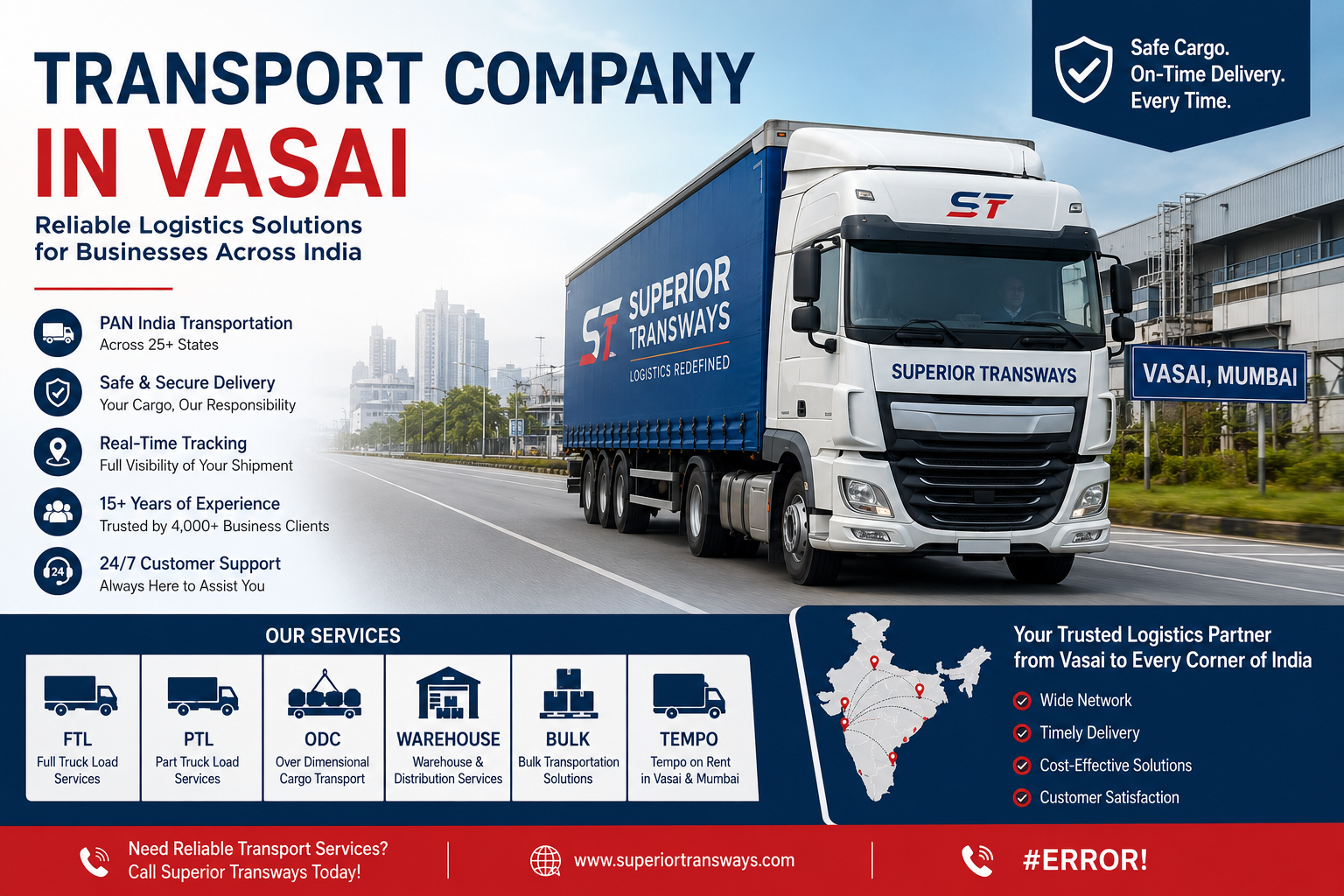 Transport Company in Vasai | Reliable Logistics Services