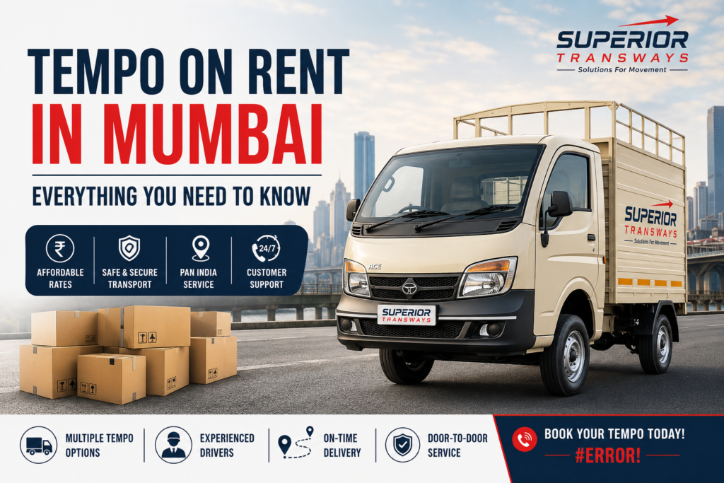 Tempo on Rent in Mumbai | Affordable Transport Services