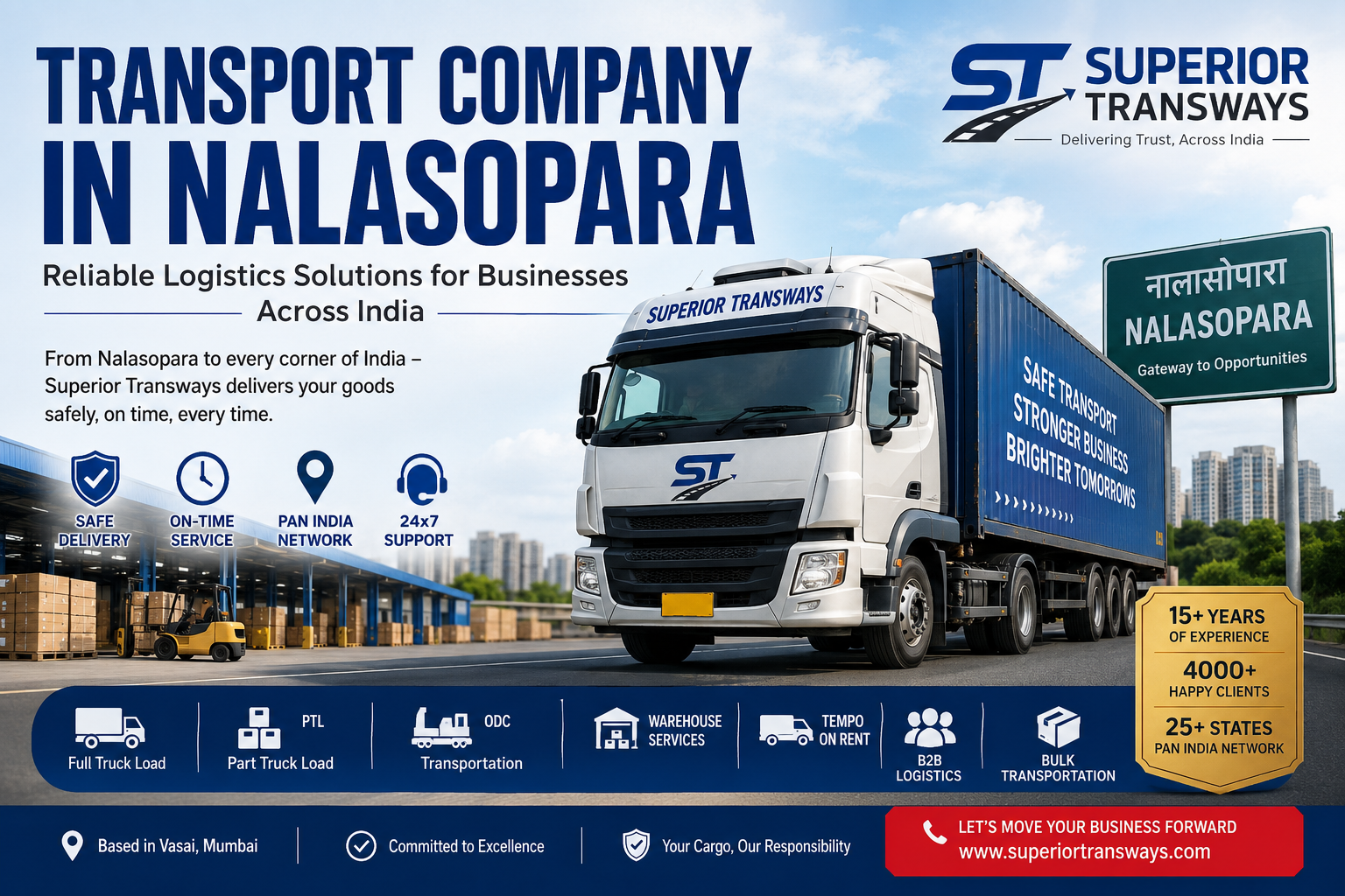 Transport Company in Nalasopara | Reliable Logistics Services