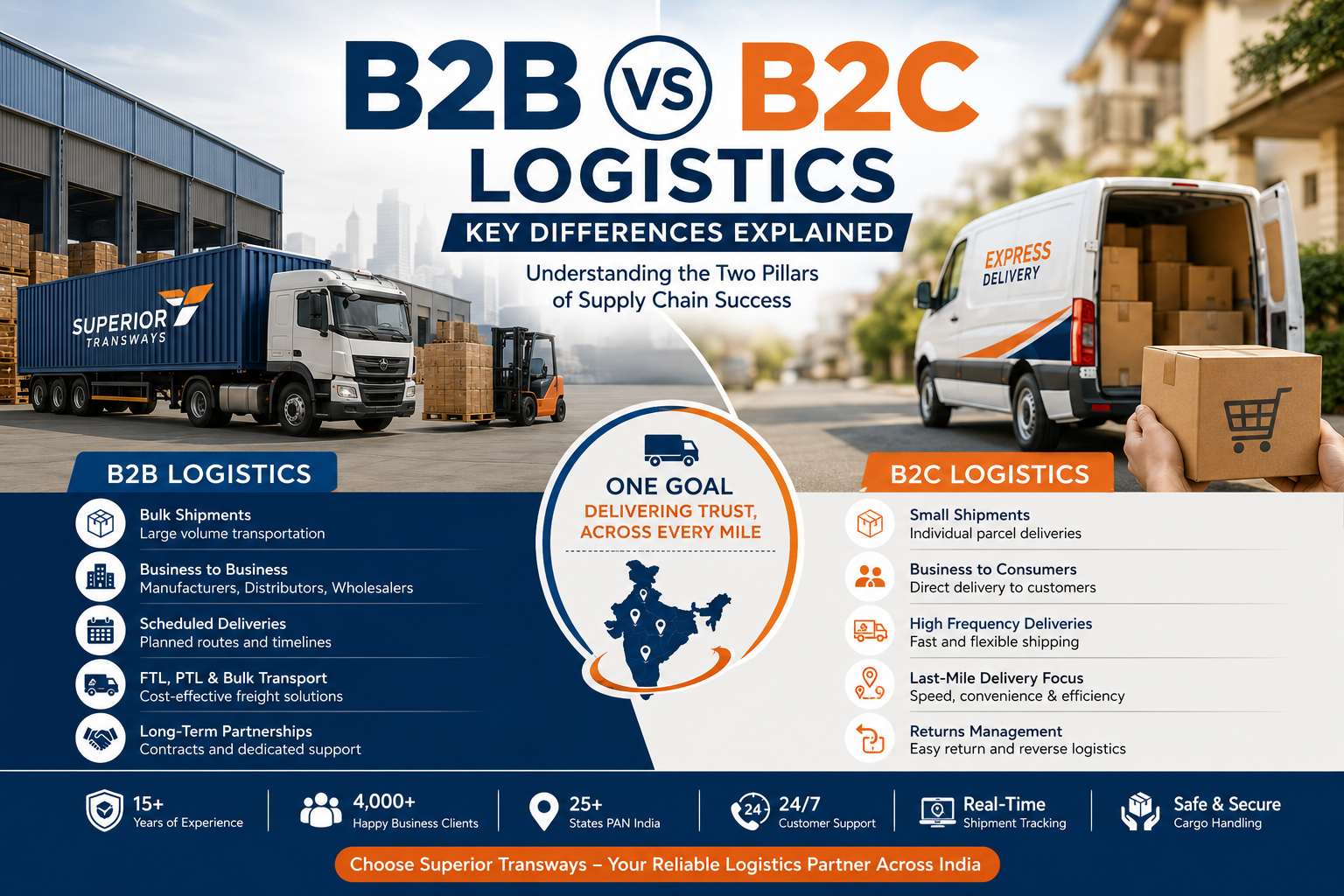 B2B vs B2C Logistics: Key Differences Explained