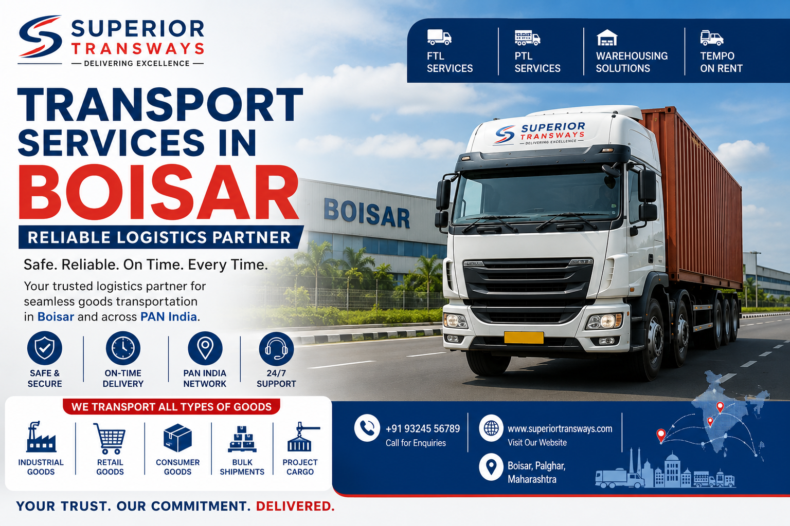 Transport Services in Boisar | Reliable Logistics Partner