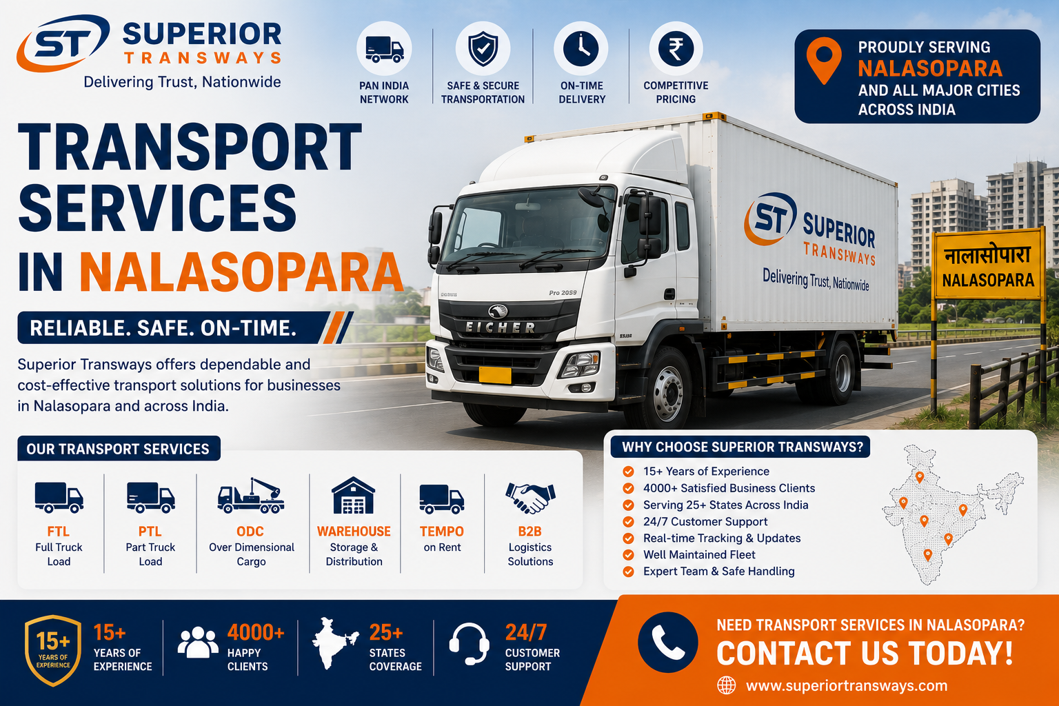 Transport Services in Nalasopara | Superior Transways
