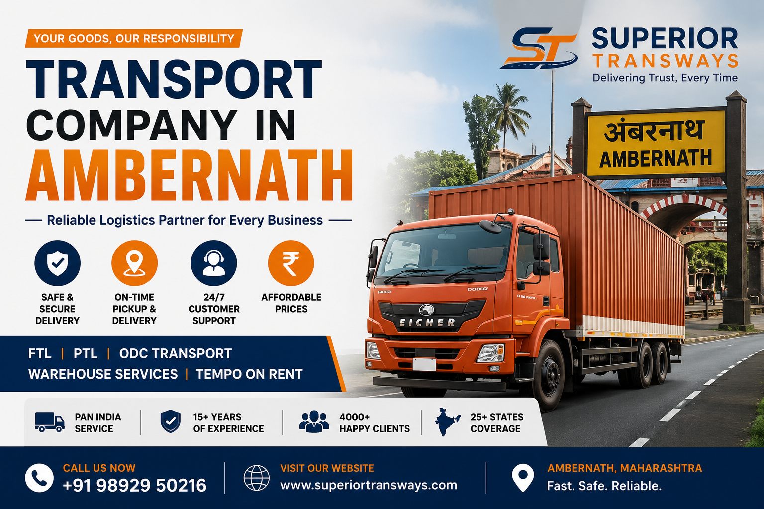 Transport Company in Ambernath | Superior Transways