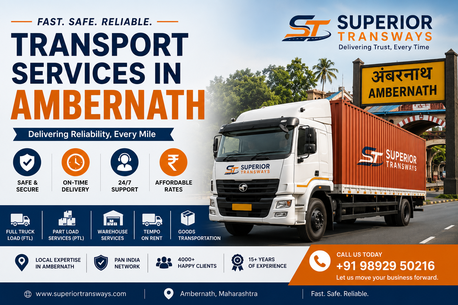 Transport Services in Ambernath | Superior Transways