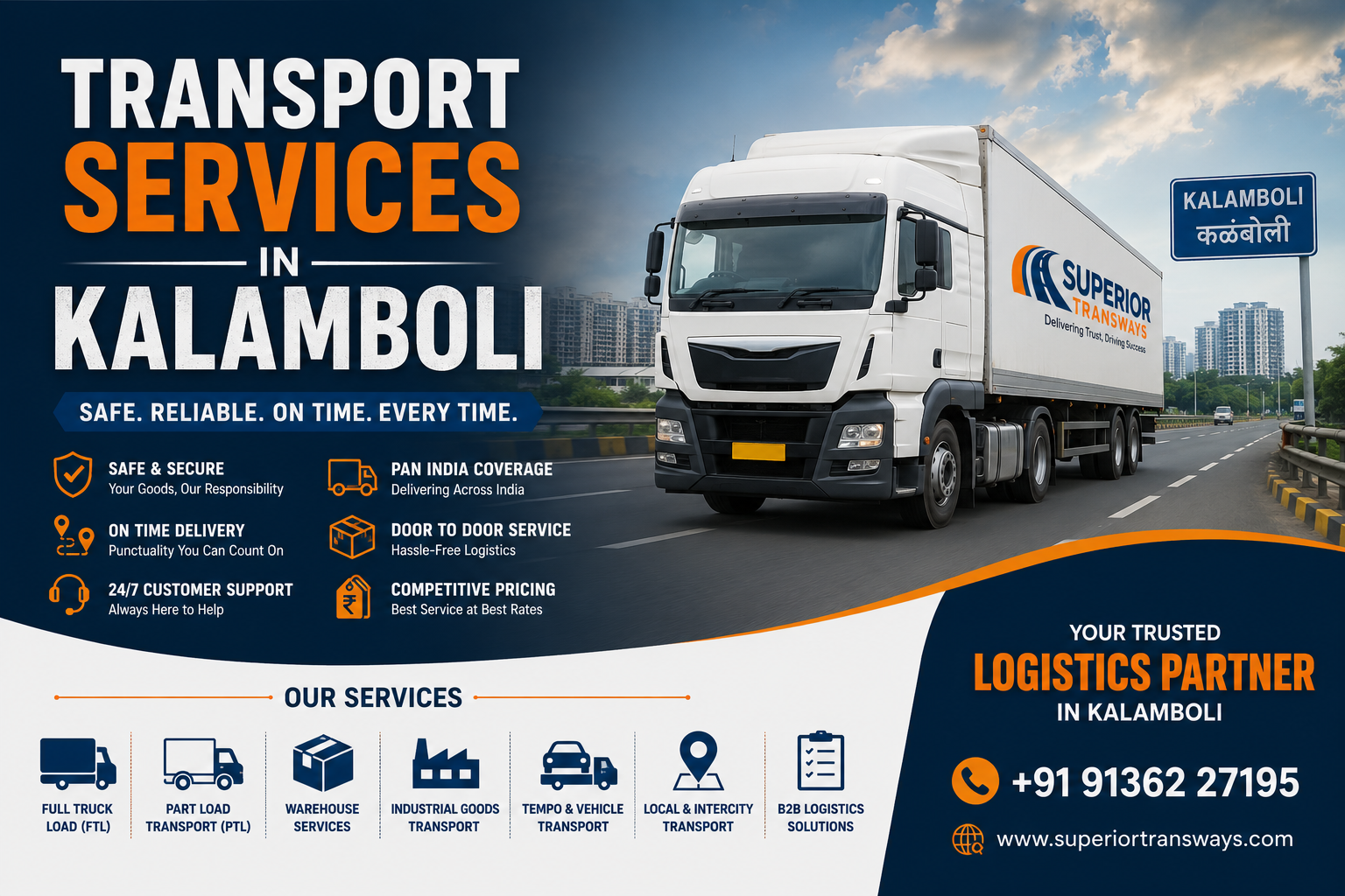Transport Services in Kalamboli | Superior Transways