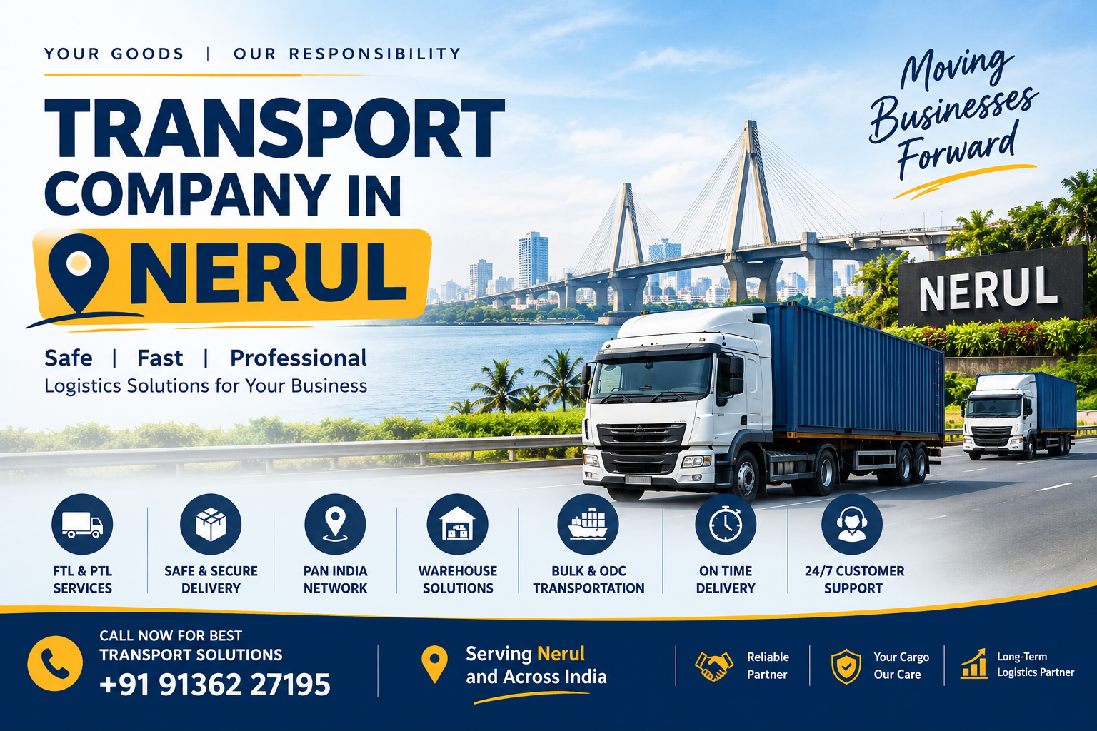 “Transport Company in Nerul | 15+ Yrs Reliable Logistics”
